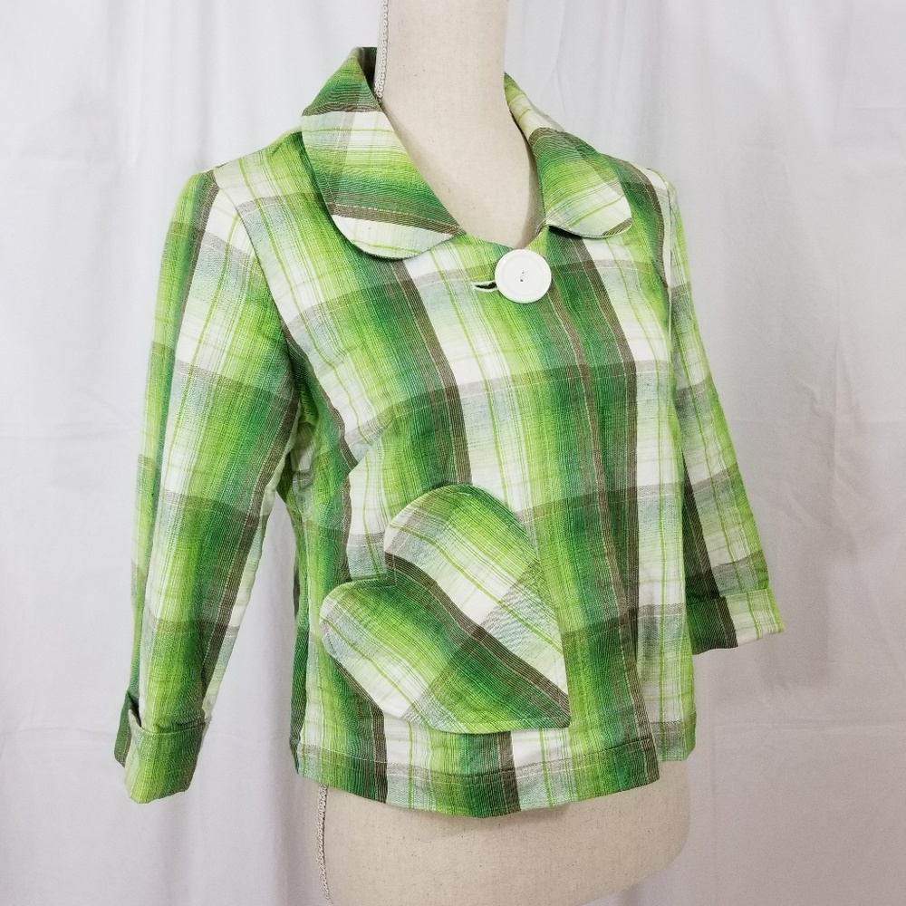 COCO AND CHASE Vintage Style Plaid Jacket.  Sz L